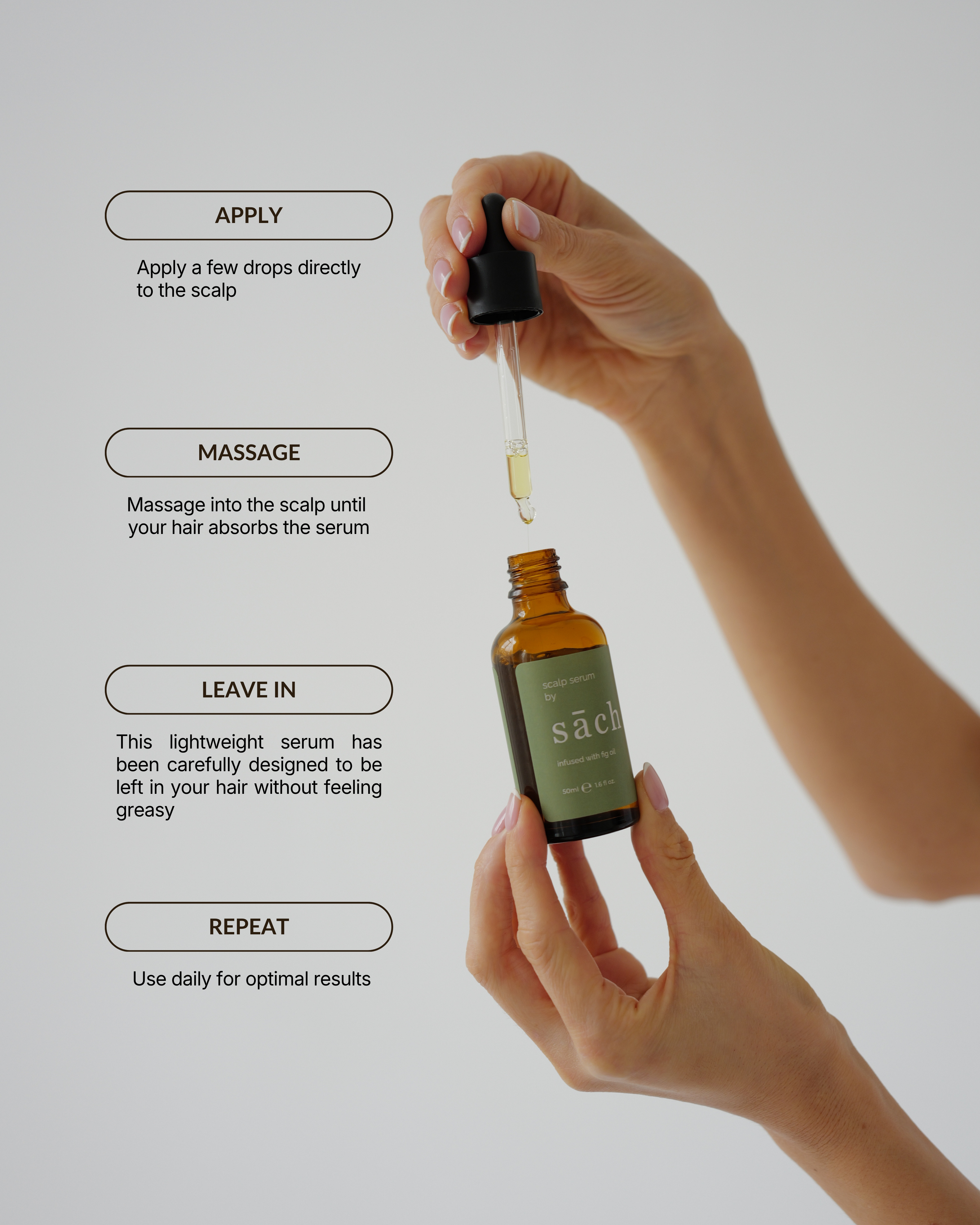 sāch infused with fig oil scalp serum how to use